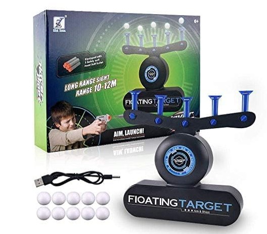 Toylura PamPam Floating Target Shooting Game, Electric Hover Ball Game with 10 Foam Balls